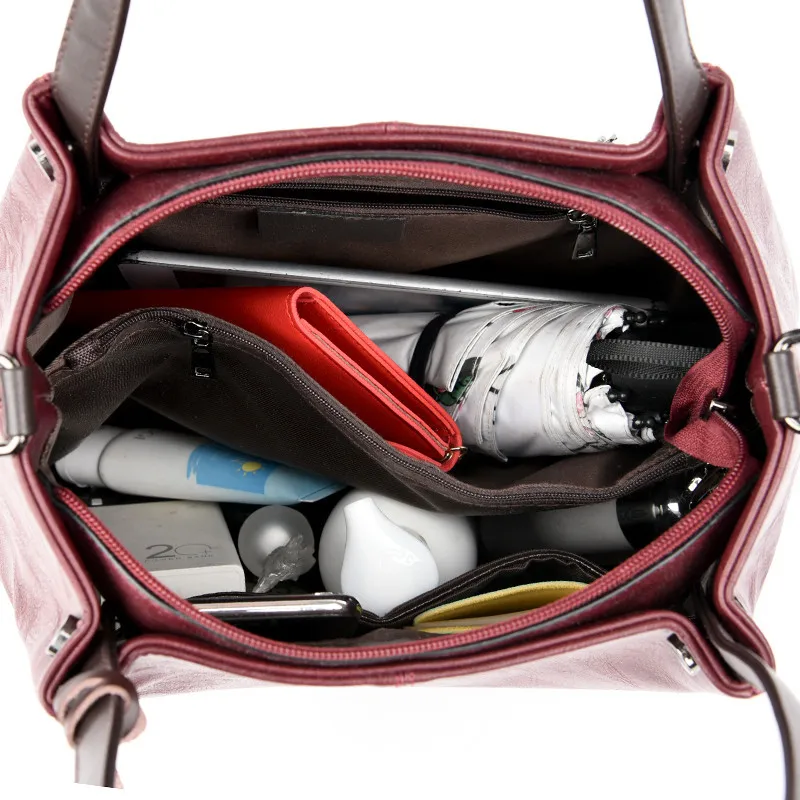 Роскошные брендовые мягкие кожаные сумки винтажные женские ручные дизайнерская