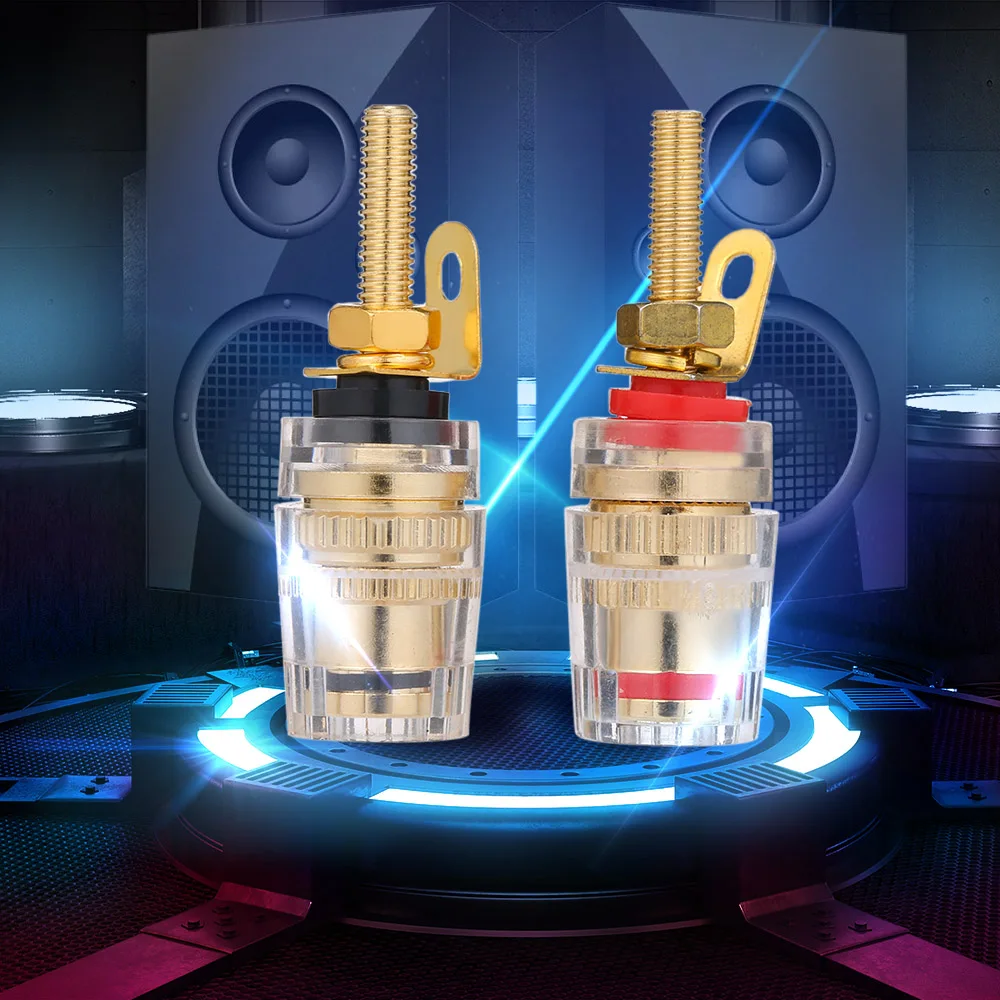 Разъем усилителя с банановым штекером 4 мм провод позолоченным разъемом для