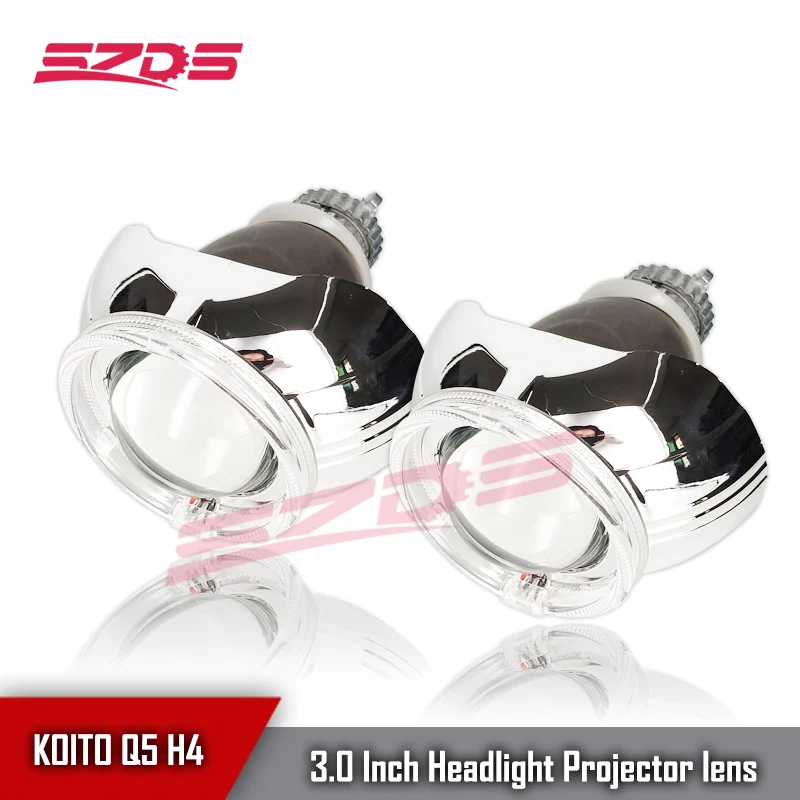 3,0 дюймов светодиодный фонарь для бега ангельские глазки HID линзы проектора bi xenon кожух для Фар H4 Q5 D2S Автомобильная Модифицированная фара