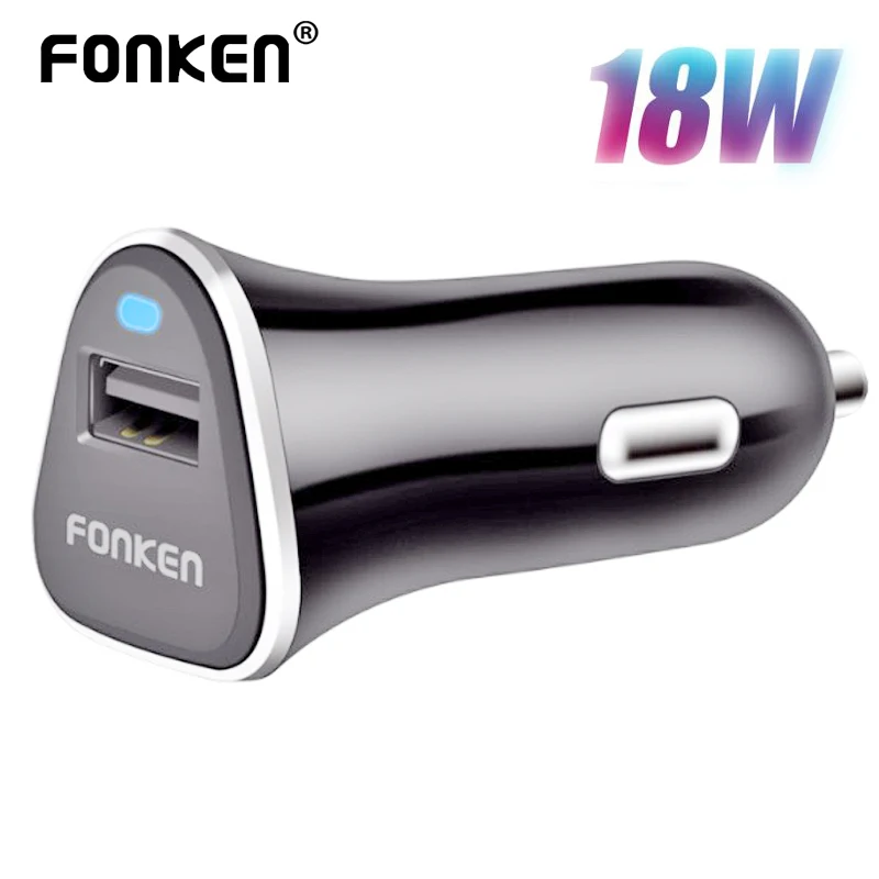 Автомобильное зарядное устройство FONKEN Quick Charge 3 0 Универсальное портативное USB для