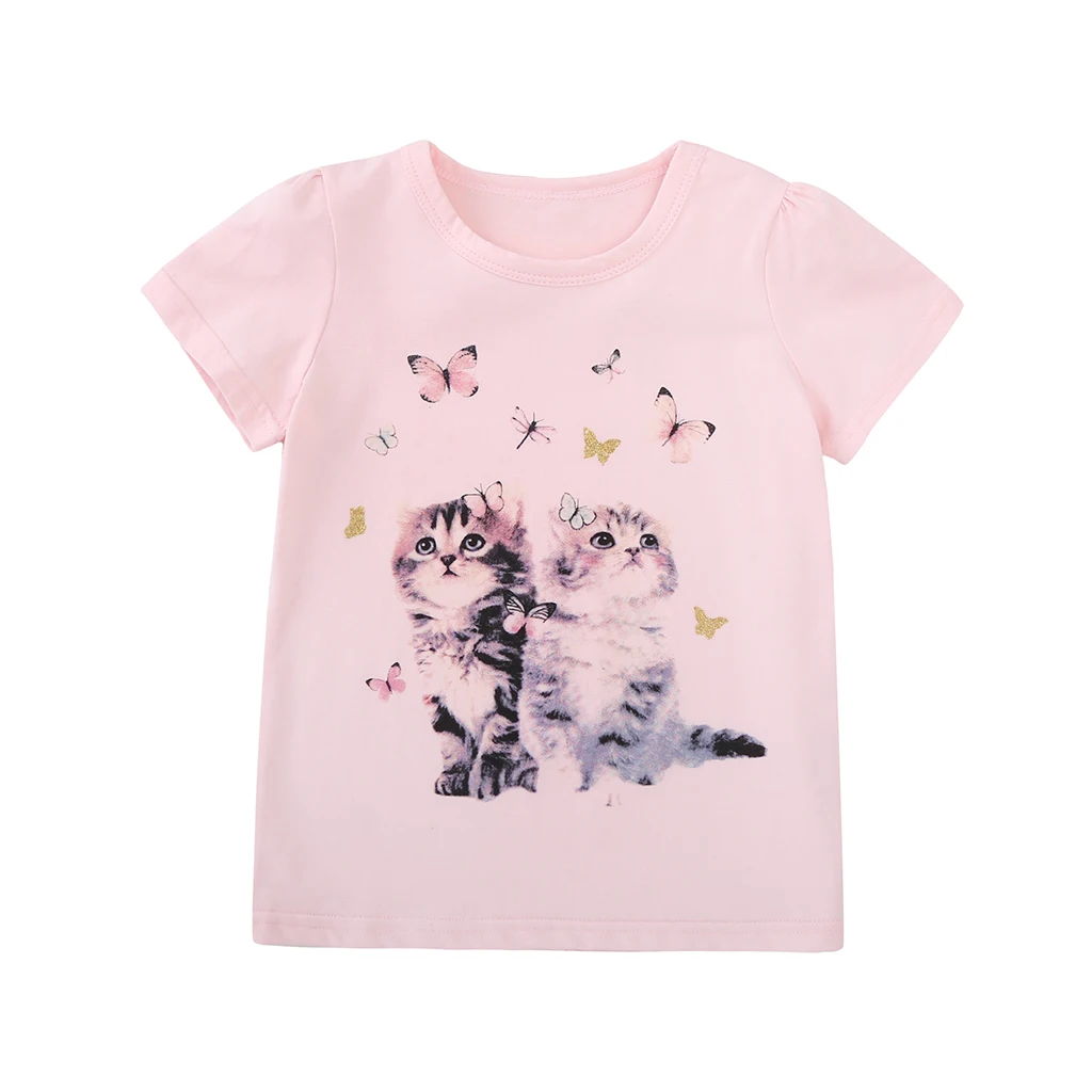 Хлопковые топы для малышей Детская летняя футболка с коротким рукавом детская