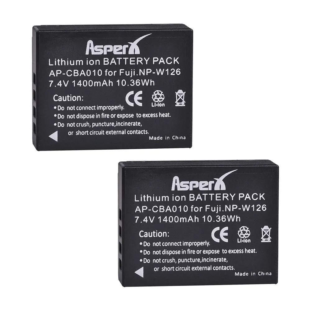 NP-W126 NP-W126S Battery with LED Charger for Fujifilm XT-20 X-T20 X-T3 X-T30 XT20 X-T2 XT3 X-T1 X-T10 X-T100 X-A1 NP W126 W126S