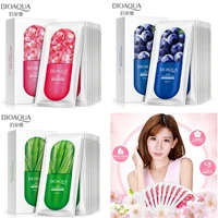 bioaqua 10pcs moisturizing blueberry cherry jelly mask face wrapped masks oil control smooth tender replenishment skin care