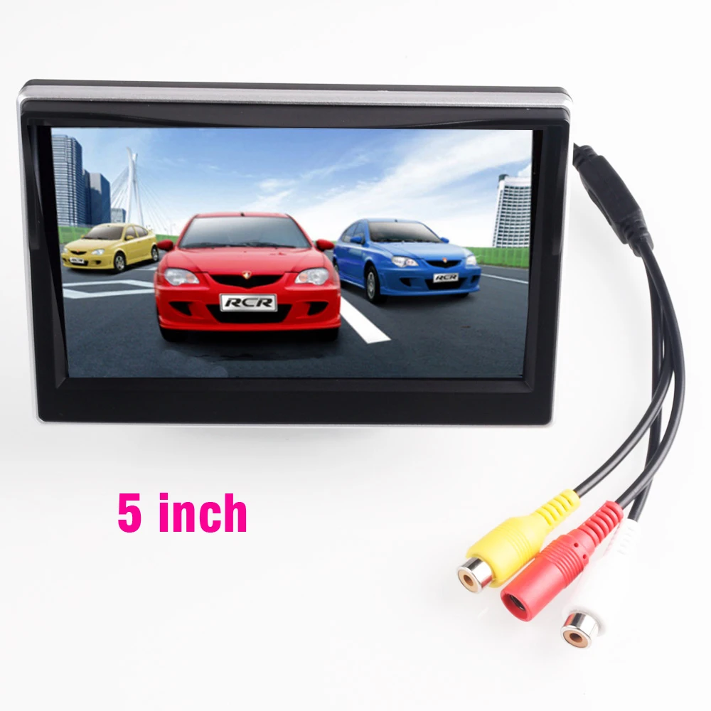 

Автомобильный ЖК-дисплей 5,0 дюйма TFT цветной монитор для автомобильной камеры заднего вида с поддержкой NTSC/PAL видеосистемы ЖК-монитор