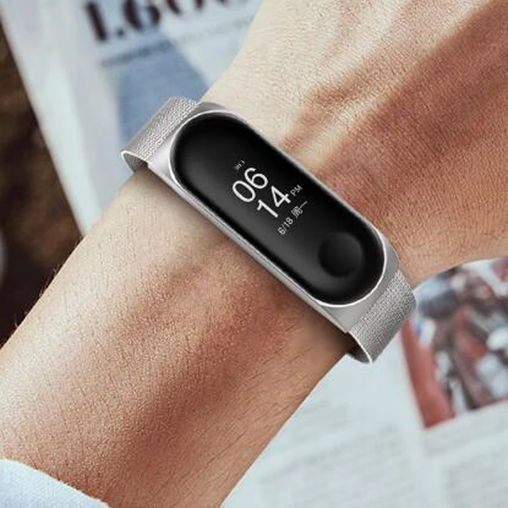 Ремешок для Mi Band 4/3 металлический браслет из нержавеющей стали без винтов Xiaomi