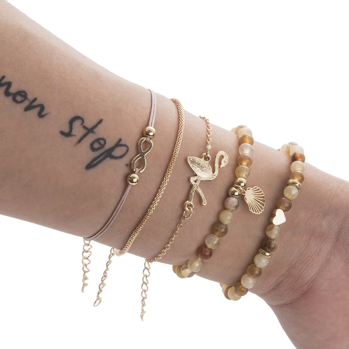 WISH заводской прямой бисерный Браслет Новый Фламинго змея браслет цепочка