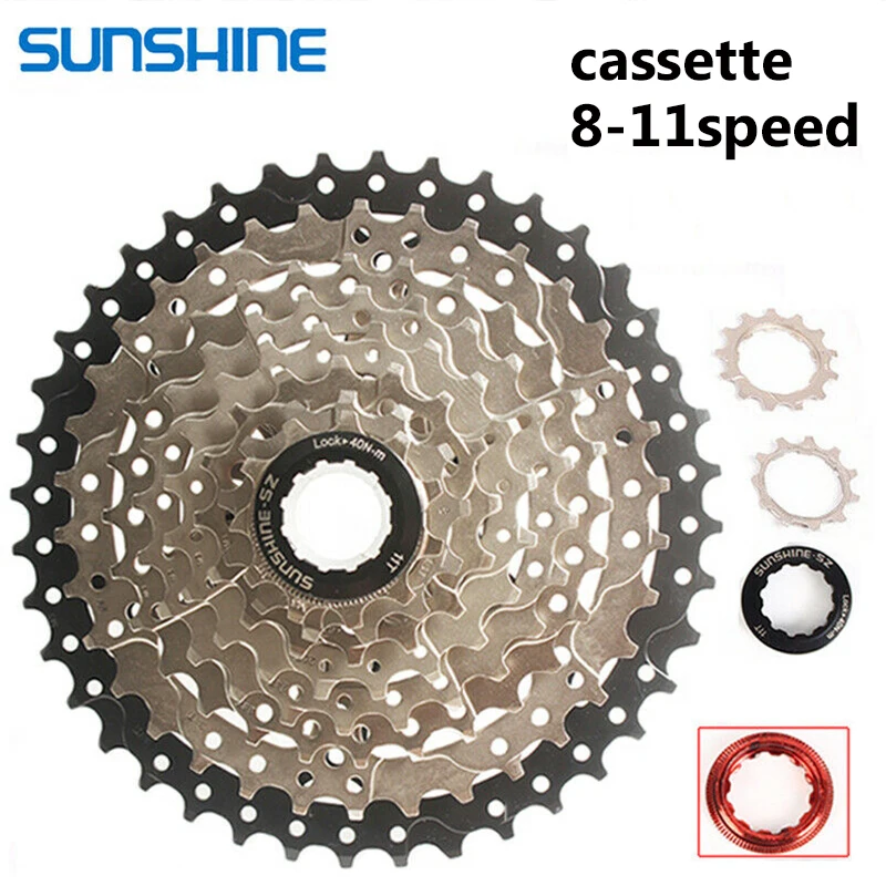 SUNSHINE кассета 8s 9s 10s 11 Скорость MTB велосипеда маховик 40/42/46/50T подходит для Shimano SRAM