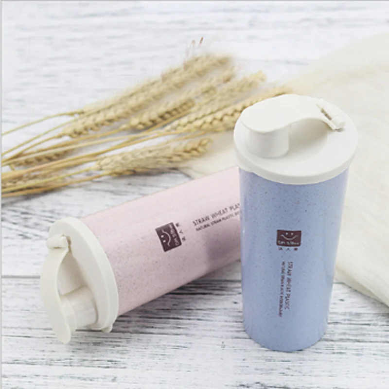 450 мл пшеничная соломенная бутылка для кофе и чая воды шейкер протеинового