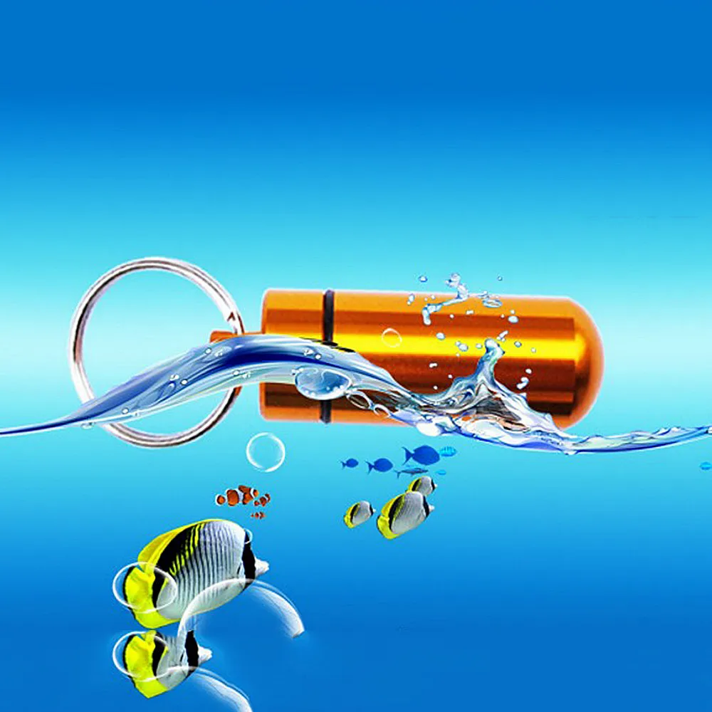 1 шт. Водонепроницаемая алюминиевая капсула аварийная таблетка деньги или ID