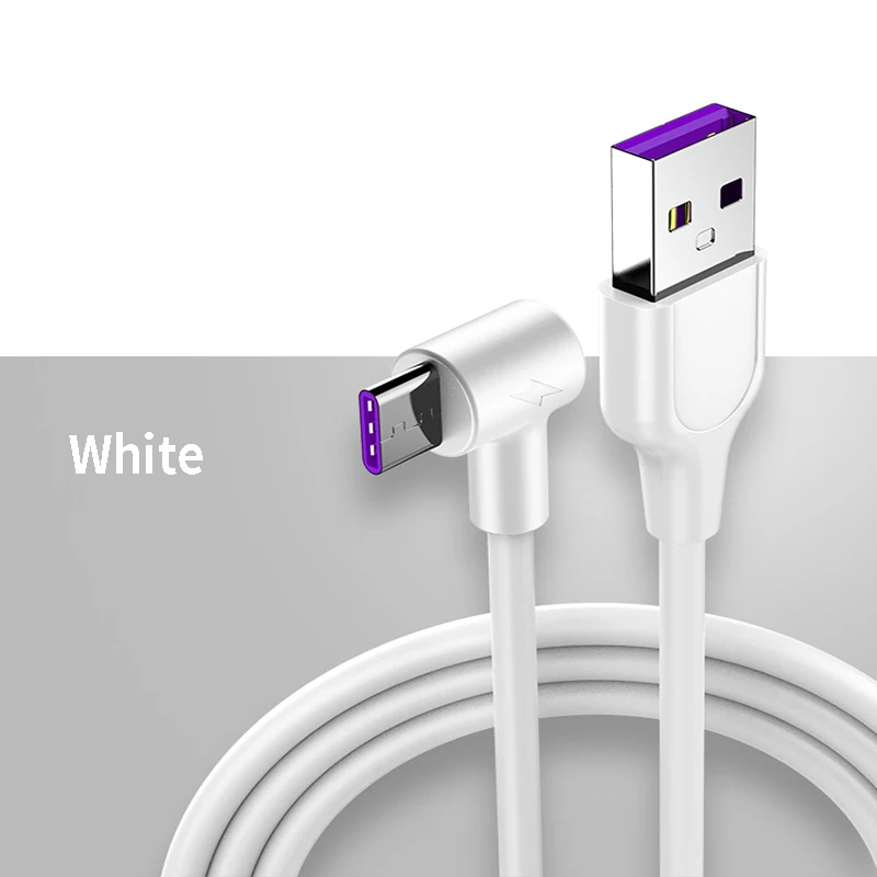 White 5A USB 3,1 type-C кабель 2 м 3 м для huawei P9 P20 Mate9 Pro Mate10 USB-C Быстрая зарядка для samsung S9 S8 Gomito супер зарядный кабель - Тип штекера: White