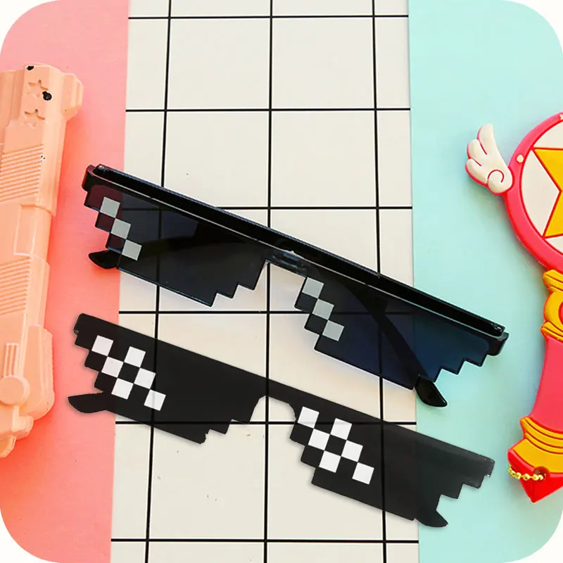 Очки в стиле ретро 8 бит MLG пиксельные солнцезащитные очки мужская и женская