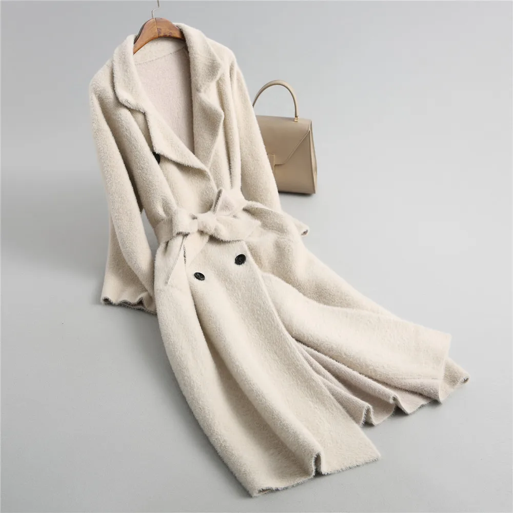 Новинка 2019 зимнее Свободное пальто Женское из искусственной норки Женская