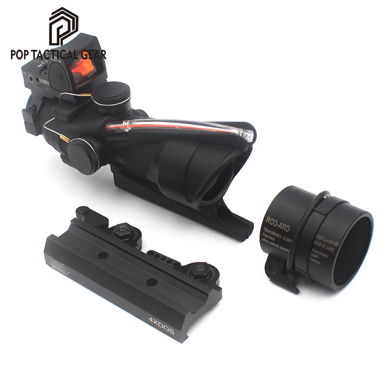 Прицел для страйкбола ACOG TA31 Red Dot сетка из настоящего стекловолокна охотничий