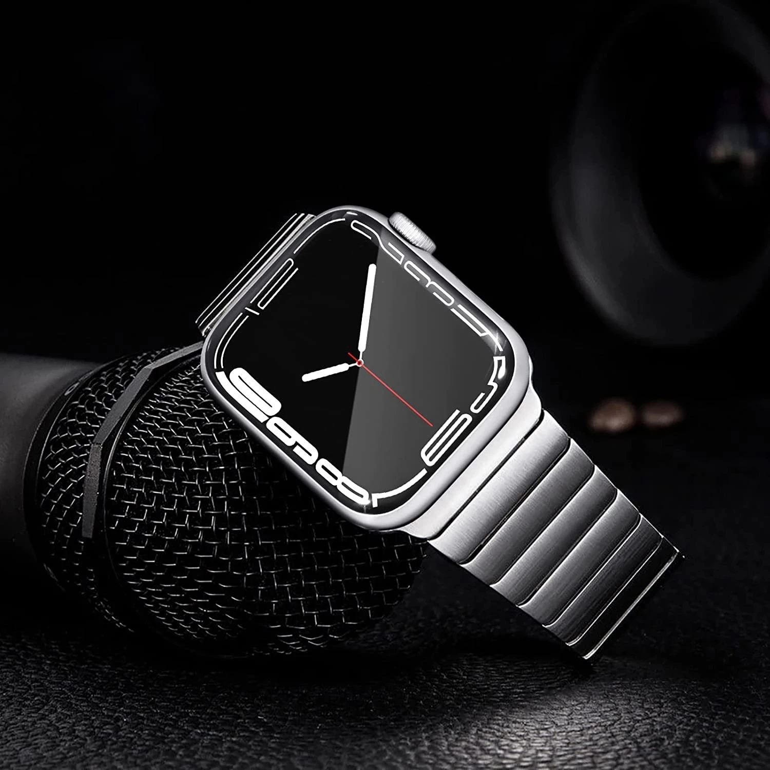 

Браслет из нержавеющей стали для Apple watch band, роскошный звеньевой браслет для iwatch apple watch series 5 4 3 SE 6 7, 45 мм 44 мм 41 мм 40 мм 38 мм