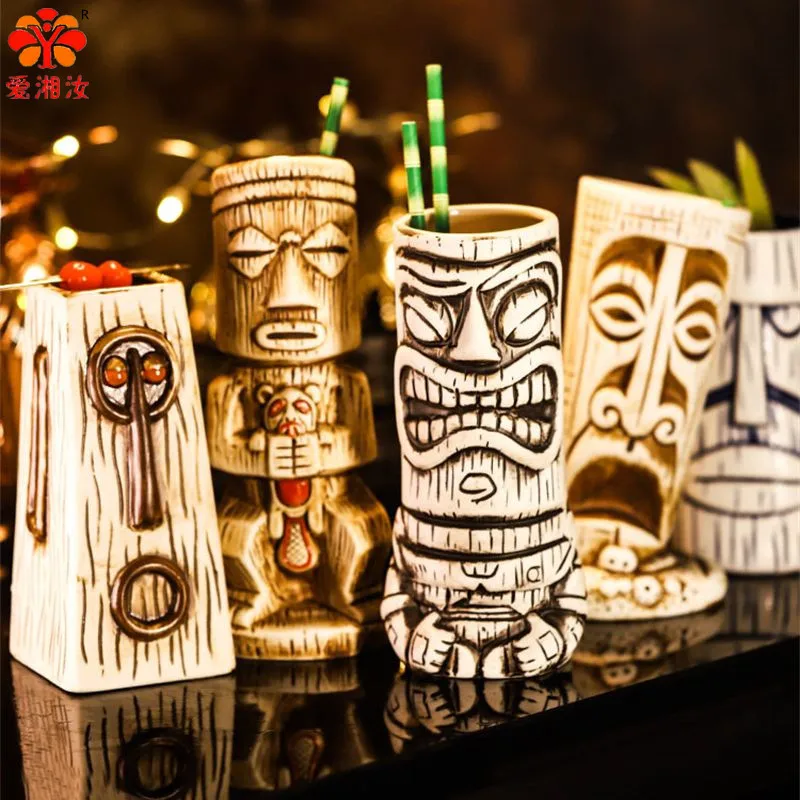 

Aixiangru Creative Ceramic Tea Cup, Tiki Bar Cup, Zombie Water Cup