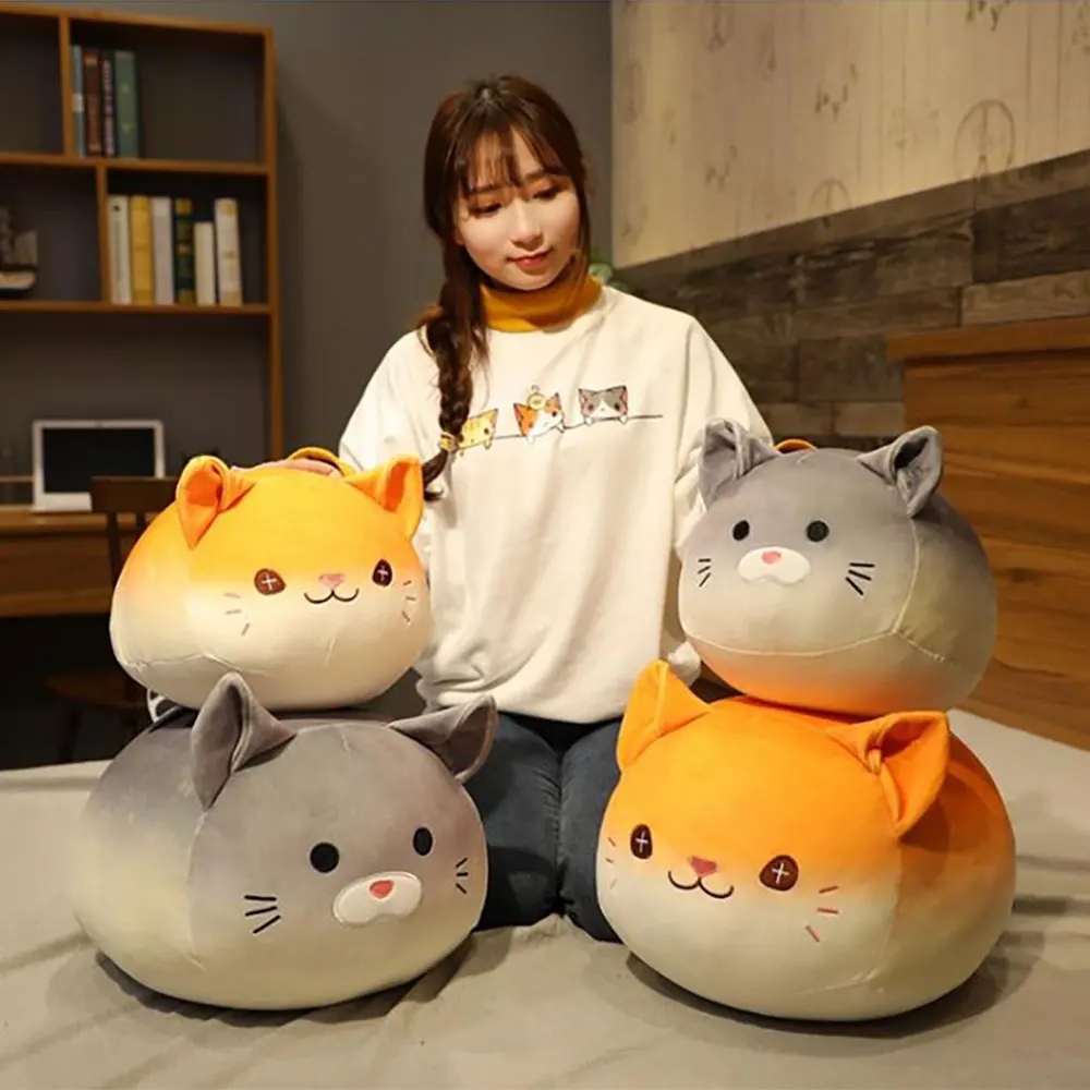 

30cm Lovely Bread Cat Stuffed Plush Backrest Doll Toy Plush Toy Stuffed Soft Animal Home Ornament Girlfriend Child Christmas