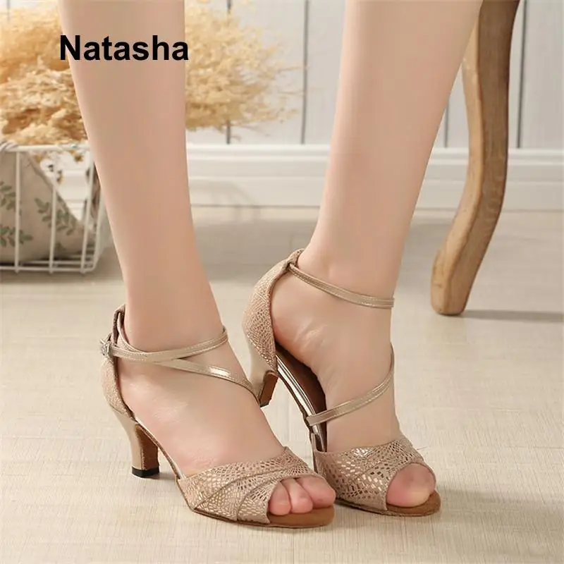 Обувь для латиноамериканских танцев Natasha из натуральной кожи обувь выступлений