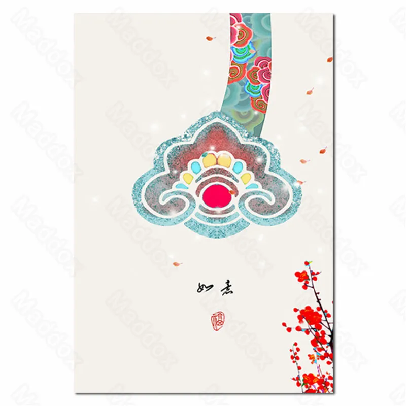 

Still Life Pattern Chinese Style Retro Nostalgic Living Room Bedroom Hanging Painting Porch Corridor Decoration Painting