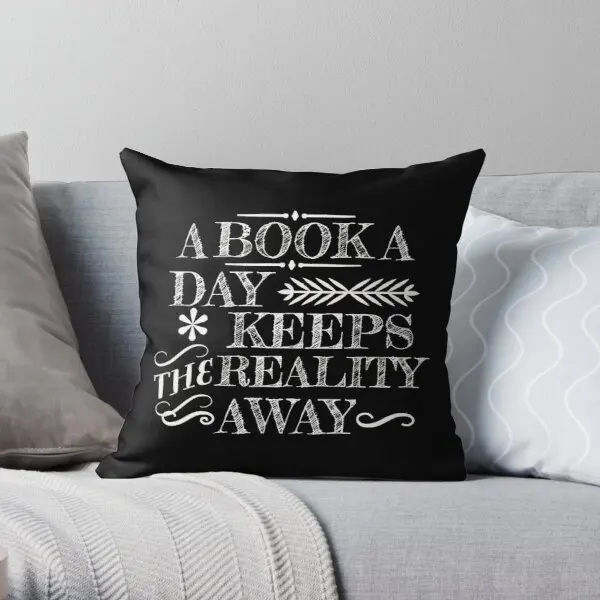 

A Book A Day Printing Throw Pillow Cover Customizable Fashion Bed Bedroom Decor Car Throw Comfort Soft Pillows not include