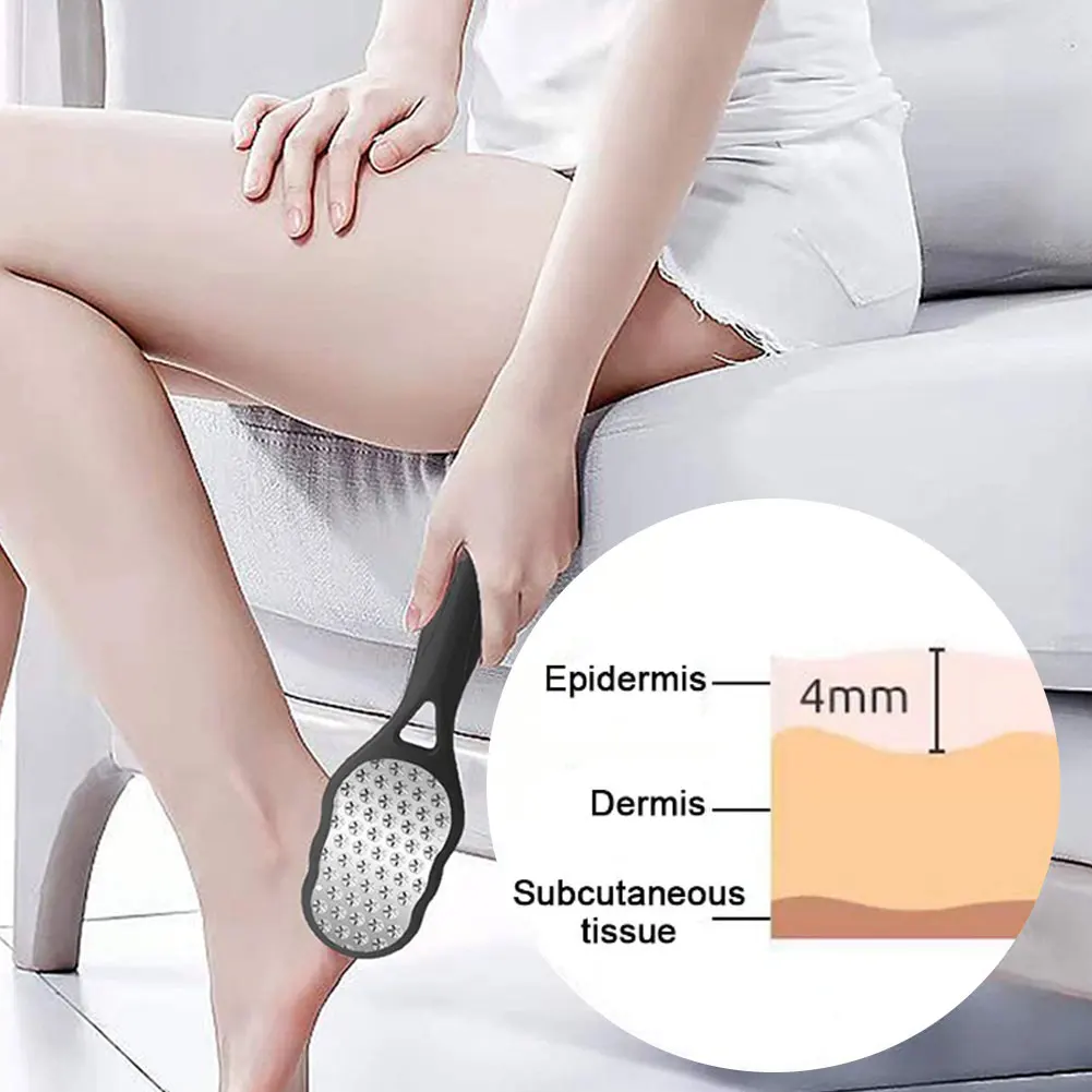 

Pedicure Foot File Callus Remover Stainless Steel Foot Scraper Portable Rasp Colossal Foot Grater Scrubber Pro For Wet/Dry Feet