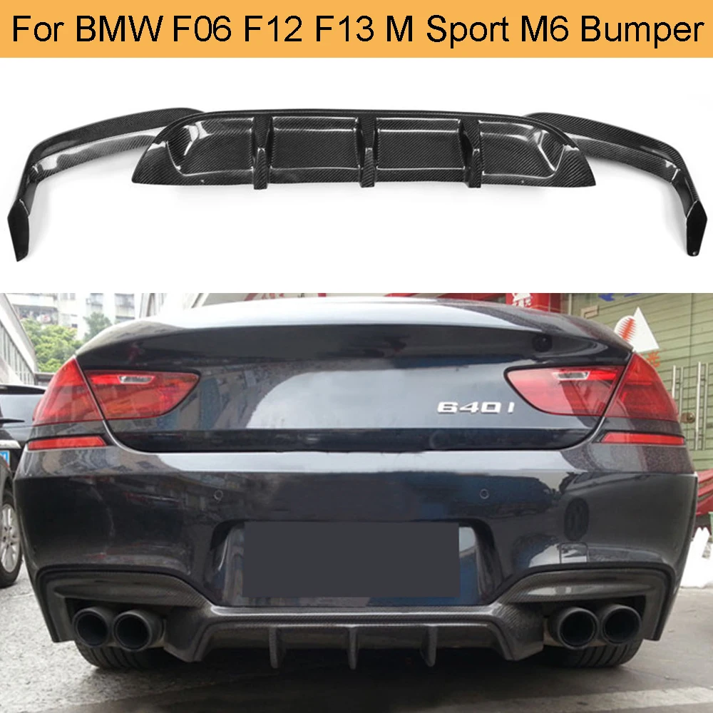 6 серии карбоновый задний диффузор для BMW F06 F12 F13 M6 M спортивный бампер 2012 2016