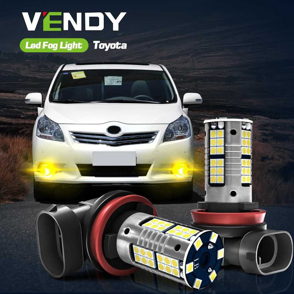 

2pcs LED Fog Light Blub Lamp Canbus H8 H11 H16 For Toyota Camry Hilux Proace 4Runner Avalon Sienna Tacoma Tundra Highlander
