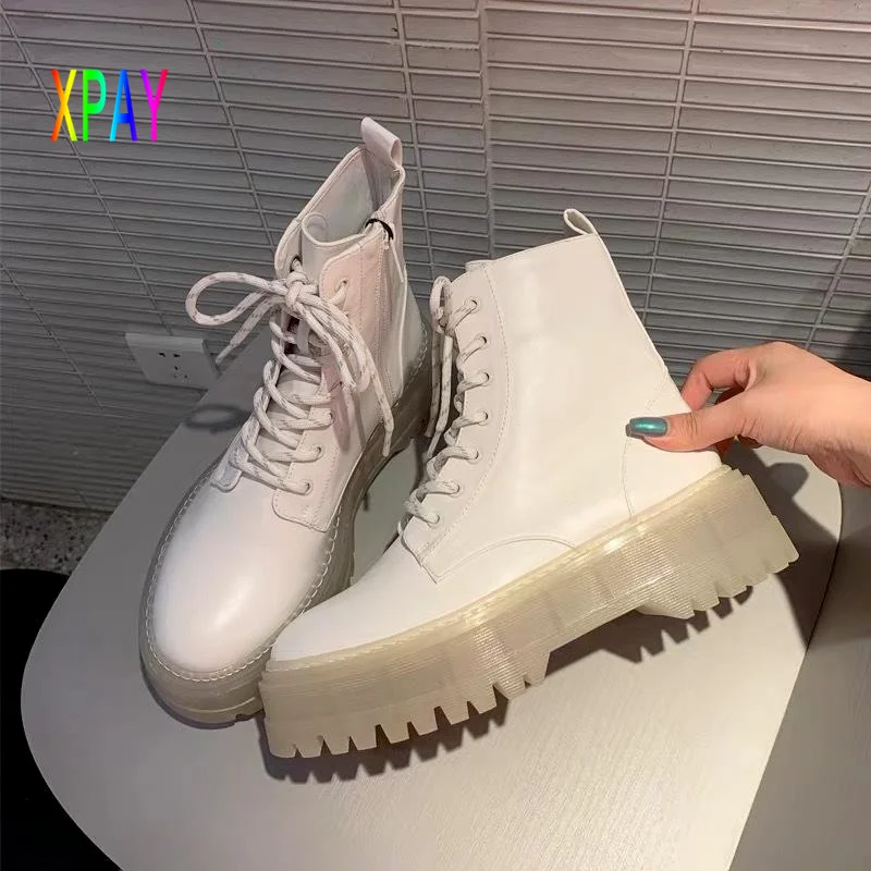 

2021 Women's Fashion Thick-soled Martin Boots Warm Winter Shoes Women's Thick-soled Women's Casual High-quality Locomotive Boots