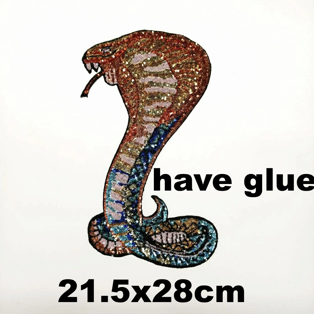 

large embroidery big snake patches for clothing DO-3435