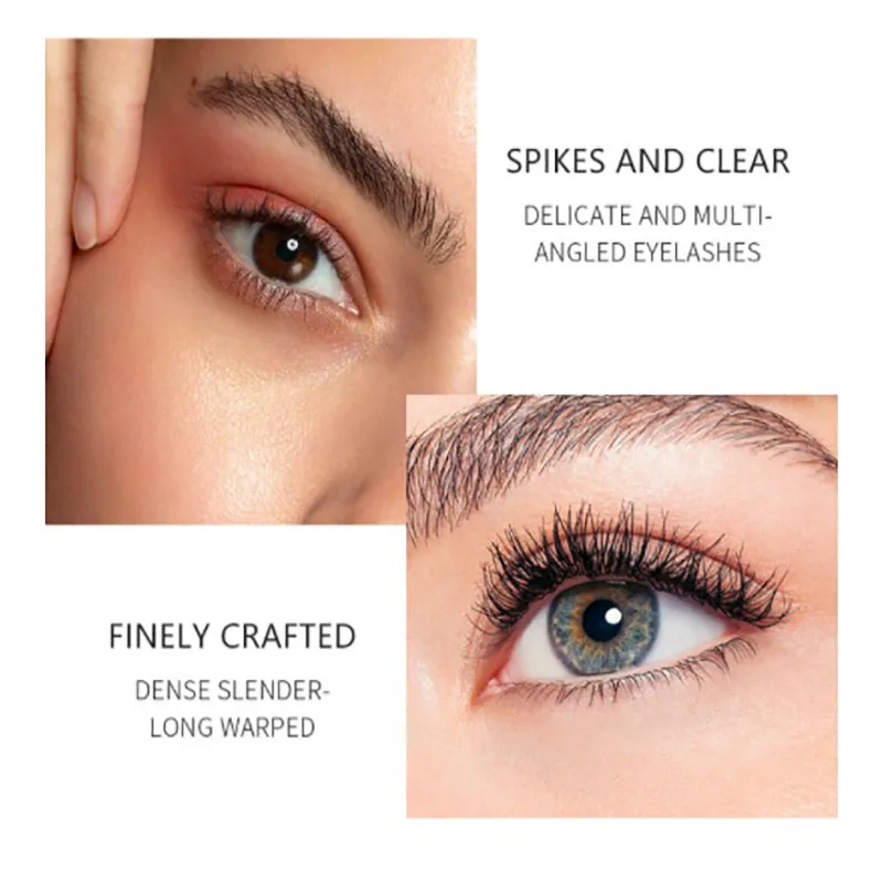 Коричневая тушь для ресниц Bulklash 4D с волокнами водонепроницаемая прозрачная