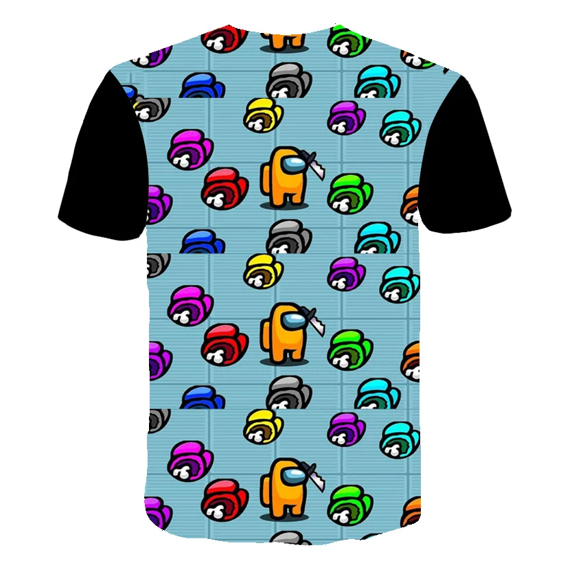 

Game Among We Boys T-Shirt Funny Impostor Graphic Kid Tops 4-14 T Children Tops Hot Summer Tee Short Sleeve 3D Cartoon Shirts