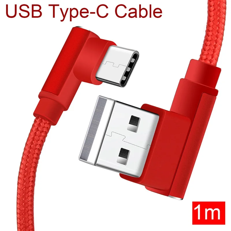 Горячий 3C 1m USB кабель для синхронизации данных быстрой зарядки 90 градусов правый