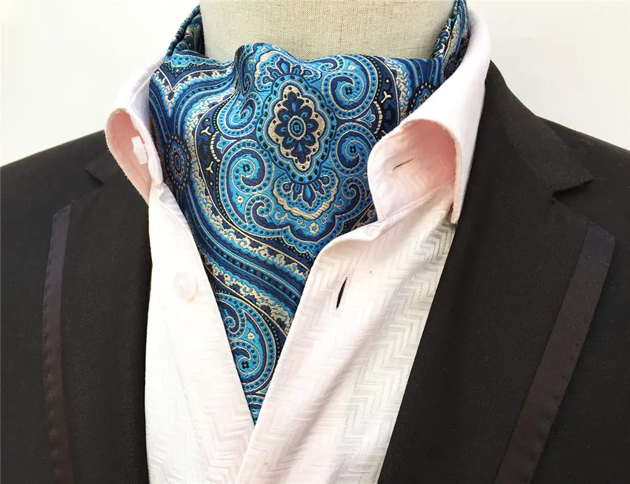 

Designer Men Neck Ascot Unique Woven Cravat Ties for Formal Occasion
