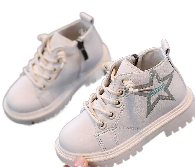 

Children's Boots Spring and Autumn Single Boot Boys'soft-soled Non-slip Baby's Shoes Autumn Girls'short Boots Martin's Boots