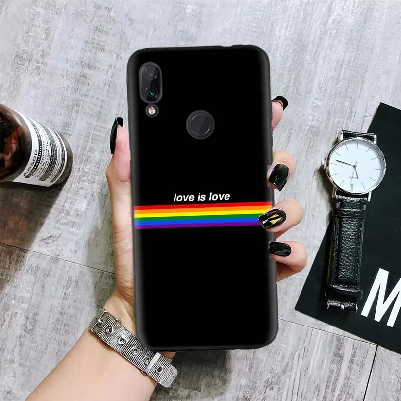 LGBT Радужный черный чехол для телефона Xiaomi Redmi Note 8T 10 9S 8 7 8A 7A 6A Mi 9 CC9 K20 Pro Lite