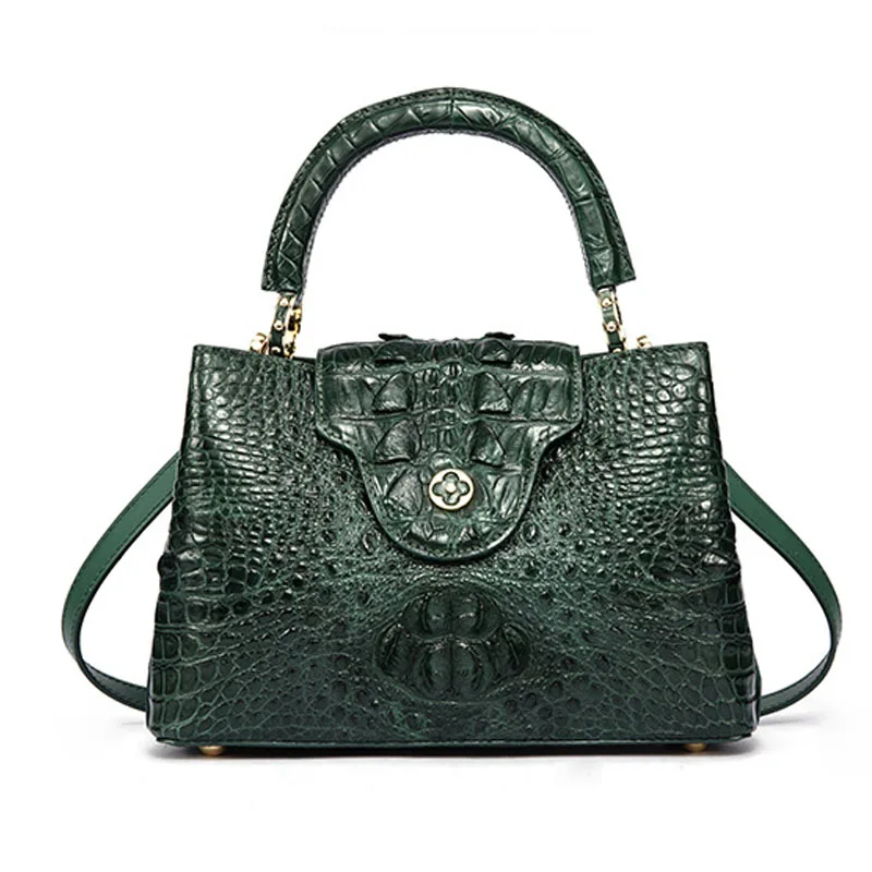 

New 2021 Simple Fashion leather Handbags famous brand large capacity crocodile leather ladies luxury handbag commuter bag