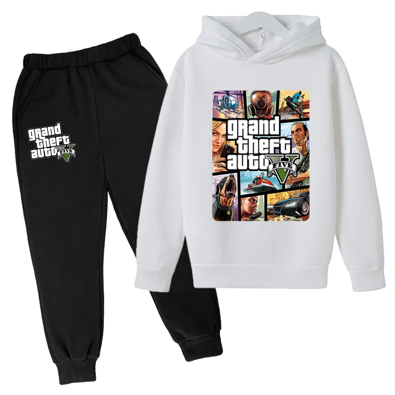 Детский комплект из 2 предметов Grand Theft Auto V GTA 5 толстовка с капюшоном и штаны