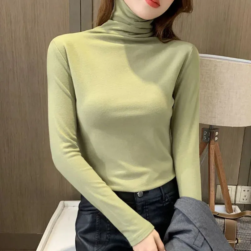 Двусторонняя немецкая бархатная рубашка с высоким воротником осень-зима 2021