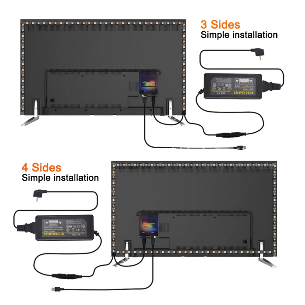 ЖК-монитор WS2811 WS2812B SK6812 с RGB-подсветкой для ПК 5 в постоянного тока | Освещение