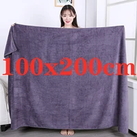 100x200cmsuper thick microfiber bath towels %e2%80%93 super absorbent soft fast drying and oversized bath lines multip grey towel