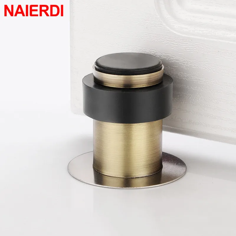 NAIERDI из нержавеющей стали дверные стопоры Резиновая Защитная Прокладка для двери