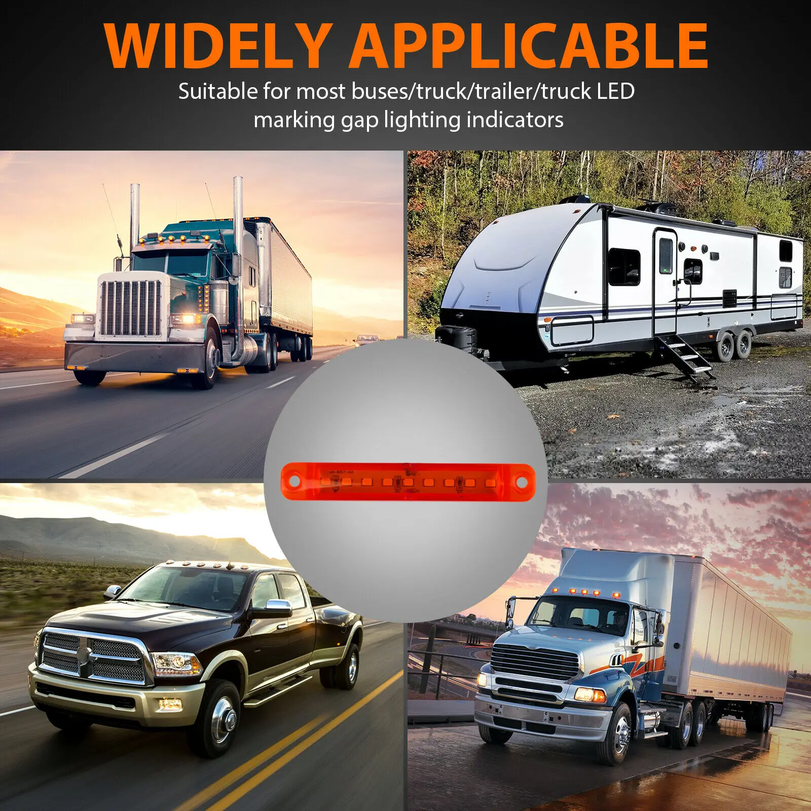 FEEDOPAL 10X 9LED красный боковые габаритные светодиодный индикатор сигнала Хвост