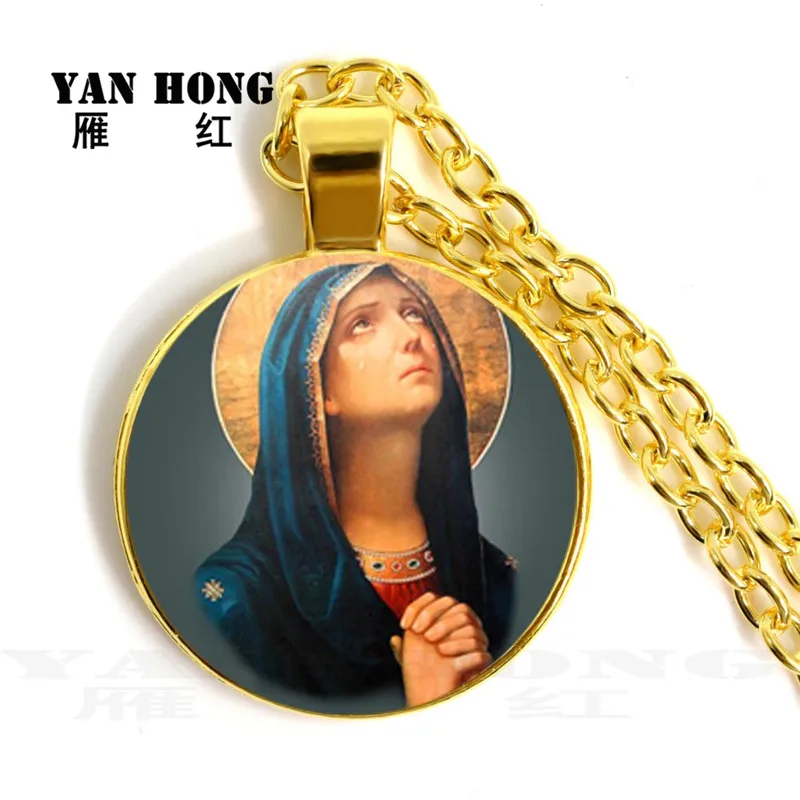 Православная Церковь часовня стеклянное ожерелье. 25 мм. Пусть Бог принесет вам