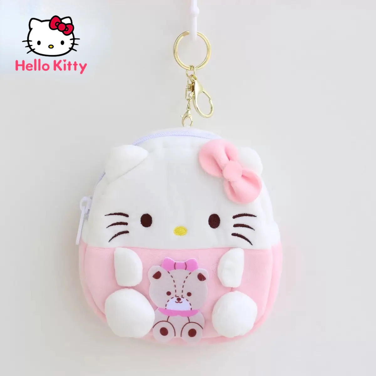 

Hello Kitty Simple Portable Cartoon Cute Creative Personality Girl Heart Plush Doll Coin Purse Keychain