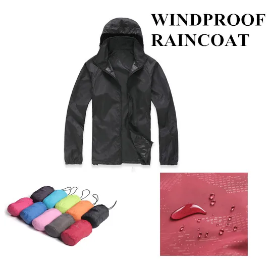 

Men Women Quick Dry Jackets Casual Windproof Waterproof Ultra-Light Rainproof Windbreaker Bike Long Sleeve Windbreaker Raincoat