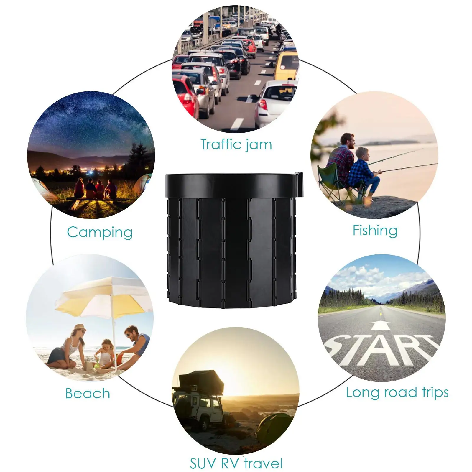 Уличный портативный туалет складное дорожное сиденье для туалета пластиковый