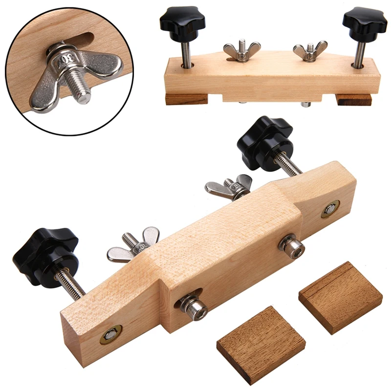 

1 Set Solid Maple Stainless Steel Guitar Bridge Install Clamp Luthier Tools Guitar Parts Accessories