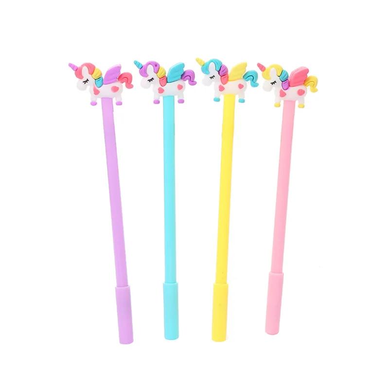 

4pc Love Unicorn Gel Pen Black Ink Pen Promotional Stationery High Quality Signing Pen Office School Supplies