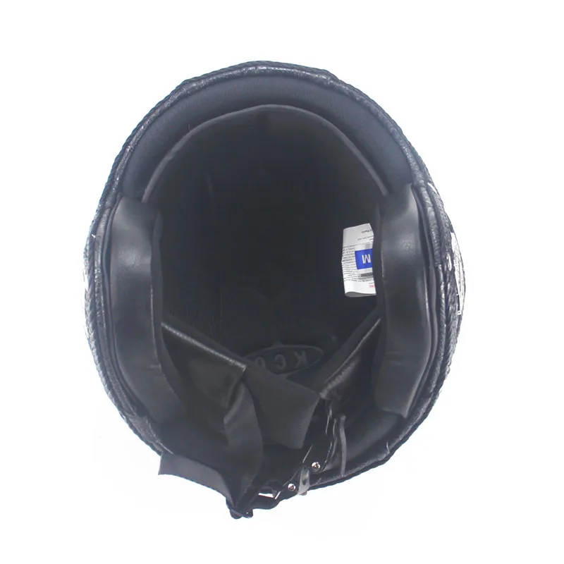 

Handmade retro battery car helmet full helmet men and women personality 3 / 4 helmet pedal cruiser