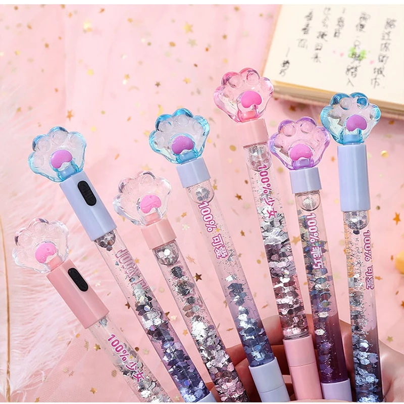 Милая гелевая ручка с кошачьими крапанами 0 5 мм|Шариковые ручки| |