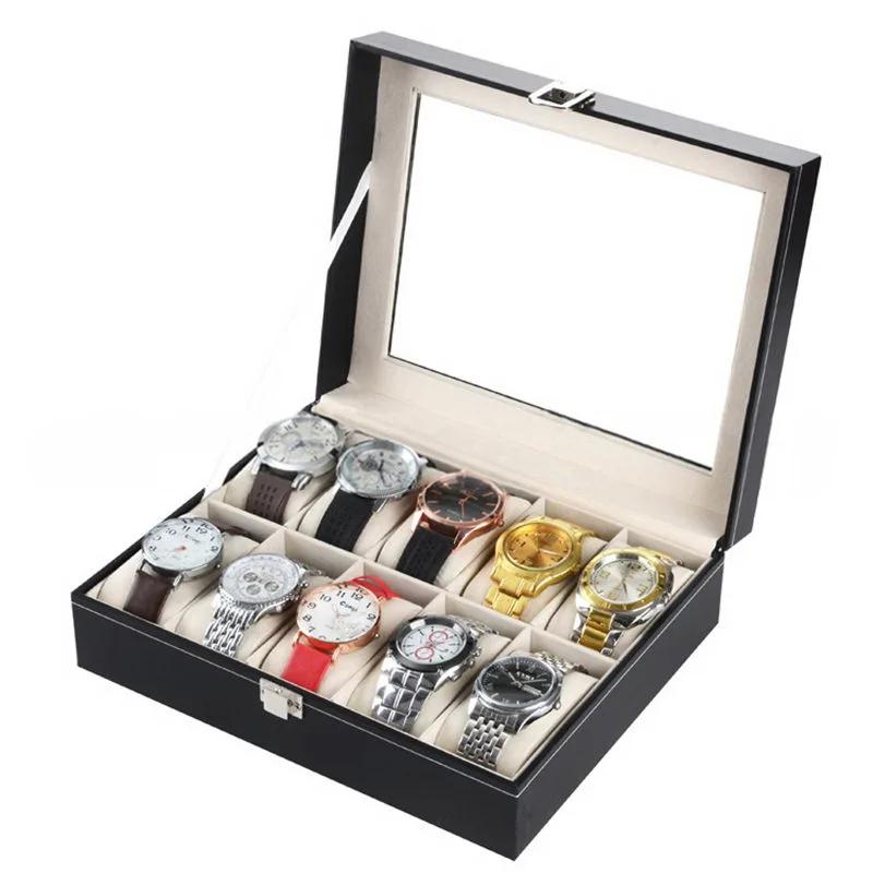 

Watch Display Case High-Grade Leather Watch Collection Storage Box Holder Organizer PAK55